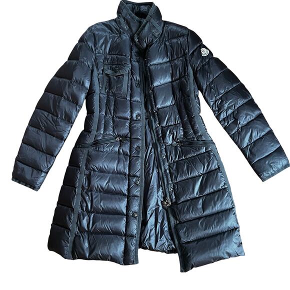 Moncler Jackets & Blazers - MONCLER Authentic Hermine Long Down Puffer Coat - Dark Gray, No Hood | Size 2, M